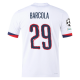 Nike Paris Saint-Germain Bradley Barcola Away Jersey w/ Champions League Patches 24/25 (White/Midnight Navy)
