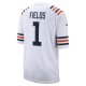 Men's Chicago Bears Justin Fields Nike White 2021 NFL Draft First Round Pick Alternate Classic Game Jersey