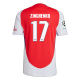 adidas Arsenal Oleksandr Zinchenko Home Jersey w/ Champions League Patches 24/25 (Better Scarlet/White)