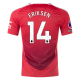 adidas Manchester United Chirstian Eriksen Home Jersey w/ EPL + No Room For Racism Patches 24/25 (MUFC Red/Bright Red)
