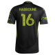 adidas Taha Habroune Columbus Crew Away Jersey w/ MLS Patches 25/26 (Black/Yellow)