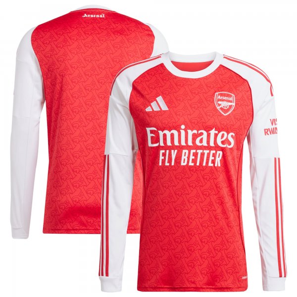 Arsenal adidas 2025/26 Home Replica Long Sleeve Jersey - Red