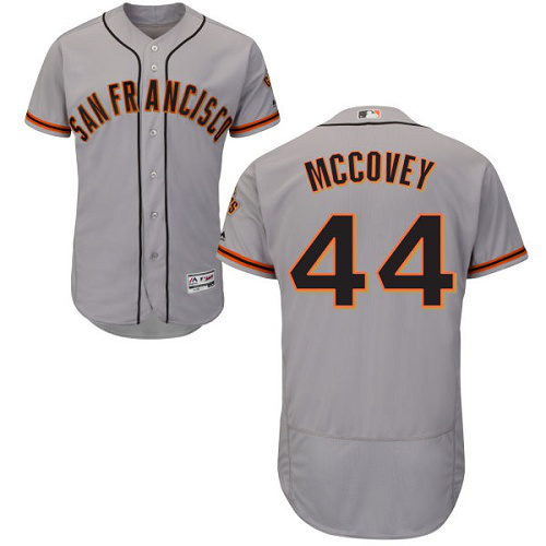 San Francisco Giants #44 Willie McCovey Grey Flexbase Collection Road Stitched MLB Jersey