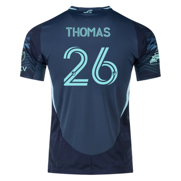 adidas A. Thomas Seattle Sounders Away Jersey 25/26 w/ MLS Patches & Sponsor (Aura Ink)
