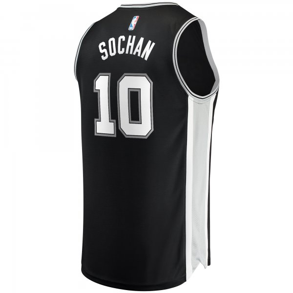 Men's San Antonio Spurs Jeremy Sochan Fanatics Black Fast Break Replica Player Jersey - Icon Edition