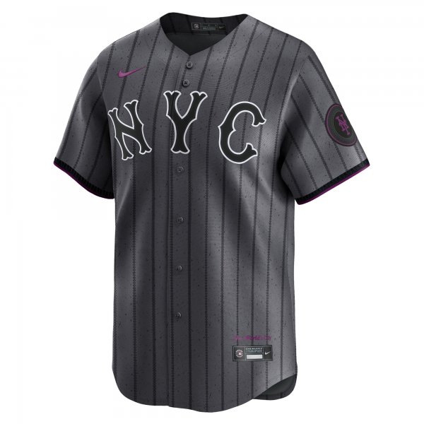 Men's New York Mets Nike Graphite 2024 City Connect Limited Jersey