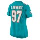 Women's Miami Dolphins Rashard Lawrence Nike  Aqua Team Game Jersey