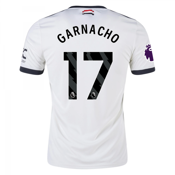 adidas Manchester United Alejandro Garnacho Third Jersey w/ EPL Patch 24/25 (Off White)