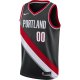 Men's Portland Trail Blazers Nike Black Swingman Custom Jersey - Icon Edition