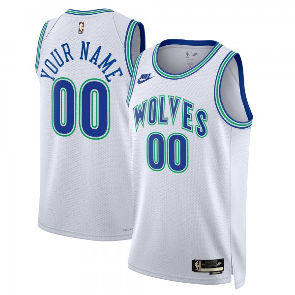 Men's Unisex Minnesota Timberwolves  Nike White 2023/24 Swingman Custom Classic Edition Jersey