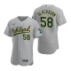 Men's Oakland Athletics #58 Paul Blackburn Gray Road Flex Base MLB Jersey