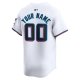 Men's Miami Marlins Nike White Home Limited Custom Jersey