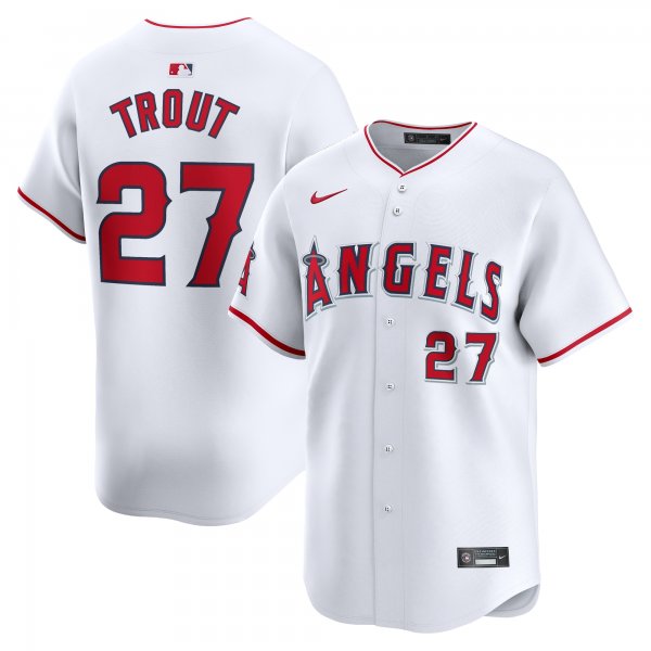 Youth Los Angeles Angels Mike Trout Nike White Home Limited Player Jersey