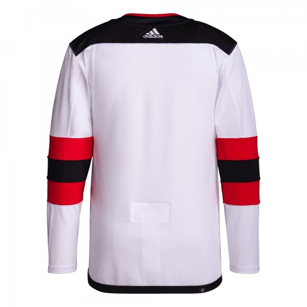 Men's New Jersey Devils  adidas White Away Primegreen Jersey