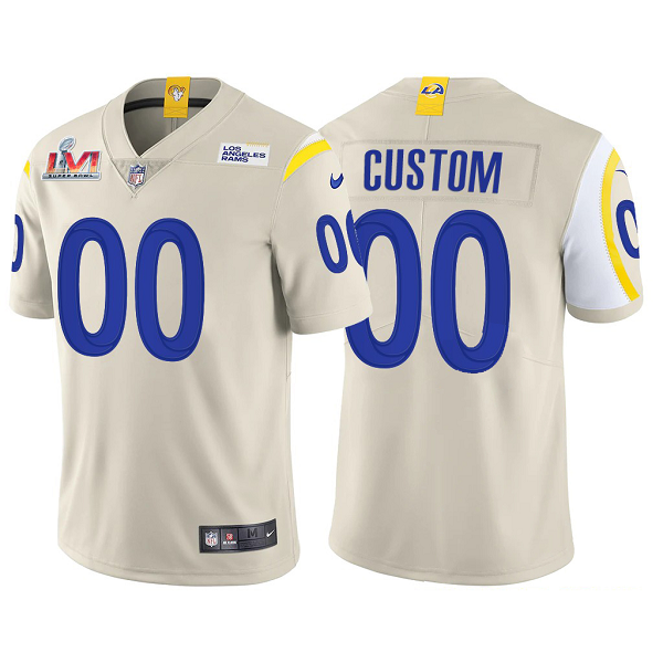 Custom Super Bowl LVI Bound Los Angeles Rams Bone #00 Elite Limited Jersey