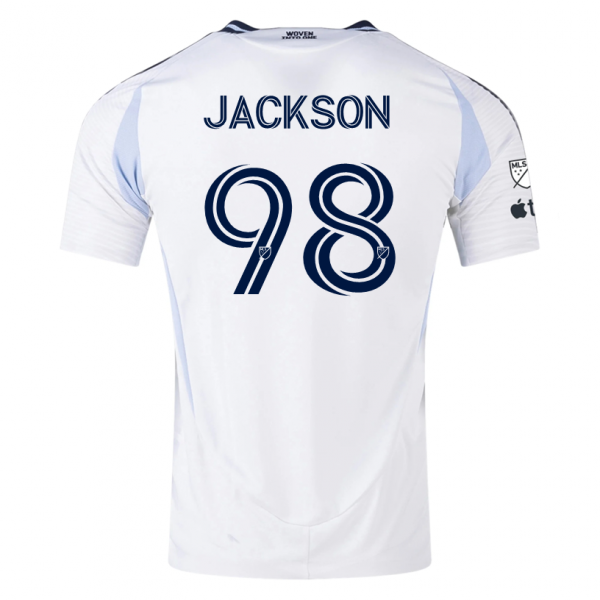 adidas San Diego FC Jacob Jackson Away Jersey 25/26 w/ MLS & Apple Patch (White)
