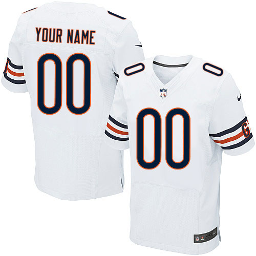 Nike Chicago Bears Customized White Stitched Elite Men's NFL Jersey