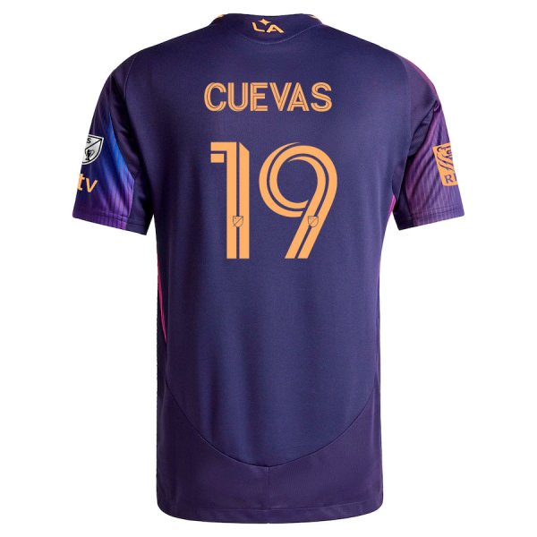 adidas Mauricio Cuevas LA Galaxy Away Jersey w/ MLS + Apple TV + RBC Sponsor 25/26 (Purple)