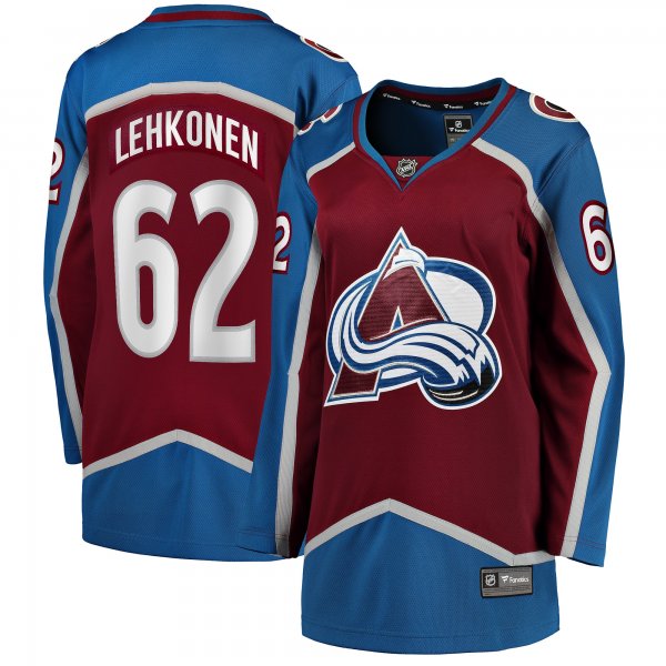 Women's Colorado Avalanche Artturi Lehkonen Fanatics Burgundy Home Breakaway Player Jersey