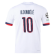 Nike Paris Saint-Germain Ousmane Dembélé Away Jersey w/ Champions League Patches 24/25 (White/Midnight Navy)
