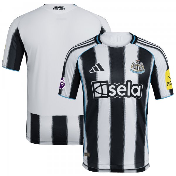 Newcastle United adidas 2025/26 Home Patch Jersey - Black/White