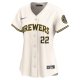 Women's Milwaukee Brewers Christian Yelich Nike Cream Home Limited Player Jersey