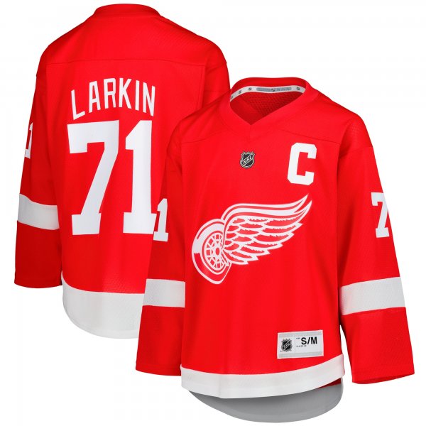 Youth Detroit Red Wings #71 Dylan Larkin Red Home Replica Player Jersey