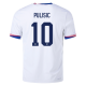 Nike Mens United States Christian Pulisic Match Home Jersey 24/25 (White/Obsidian)