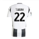 adidas Juventus Tim Weah Home Jersey w/ Champions League + Copa Italia Patches 24/25 (White/Black)
