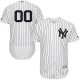 Men's New York Yankees White Majestic MLB Customized Home Flex Base Jersey