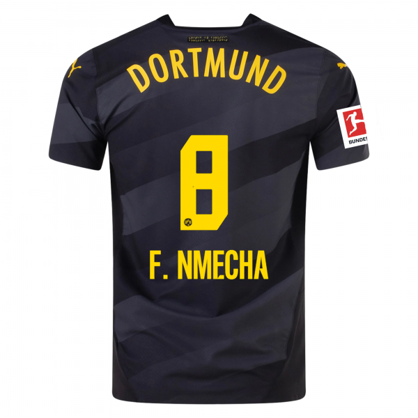 Puma Borussia Dortmund Felix Nmecha Away Jersey w/ Bundesliga Patch 24/25 (Puma Black/Faster Yellow)