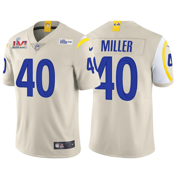 Von Miller Super Bowl LVI Bound Los Angeles Rams Bone #40 Elite Limited Jersey