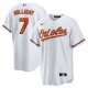 Men's Baltimore Orioles Jackson Holliday Nike White Home Replica Player Jersey