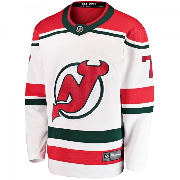 Men's New Jersey Devils Dougie Hamilton Fanatics White 2022/23 Heritage Premier Breakaway Jersey