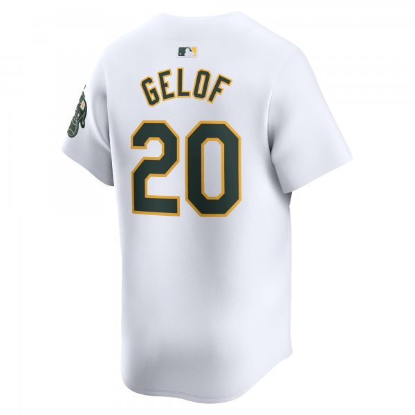 Men's Oakland Athletics Zack Gelof Nike White Home Limited Player Jersey