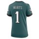 Women's Philadelphia Eagles Jalen Hurts Nike Midnight Green Team Game Jersey