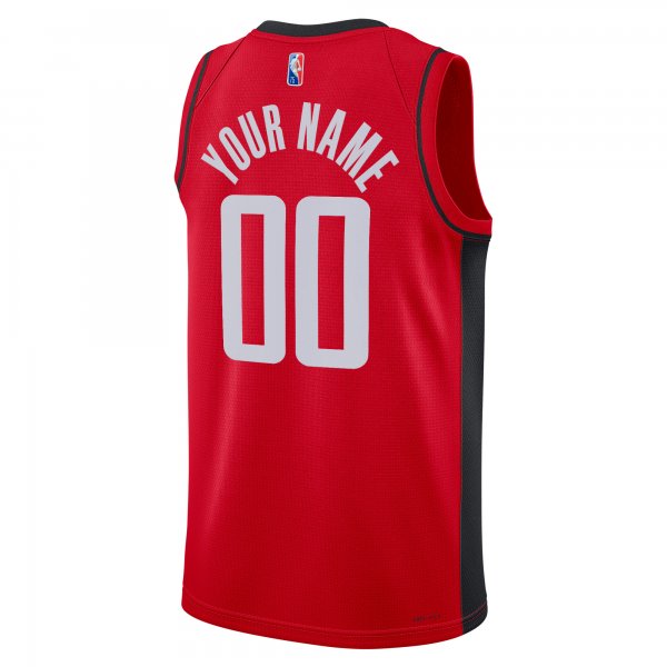 Men's Houston Rockets Nike Red 2021/22 Diamond Swingman Custom Jersey - Icon Edition