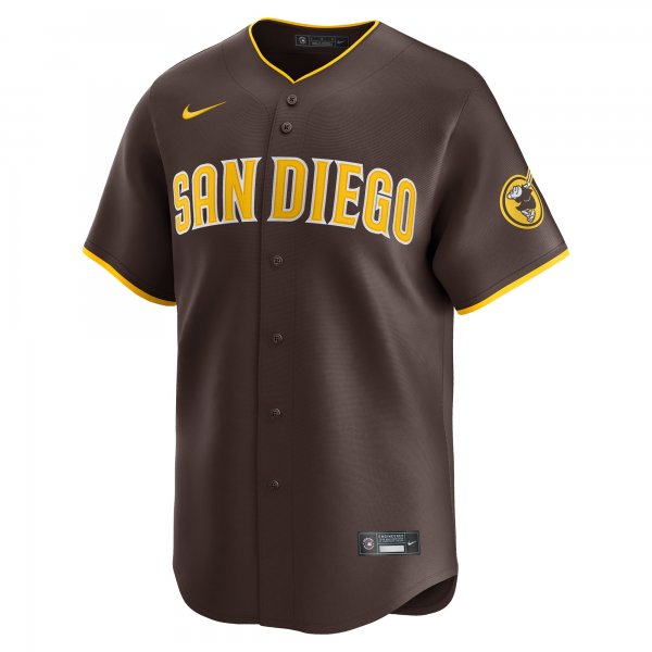 Men's San Diego Padres  Nike Brown Away Limited Custom Jersey