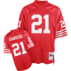 Men's Mitchell And Ness San Francisco 49ers #21 Deion Sanders Stitched Red NFL Jersey