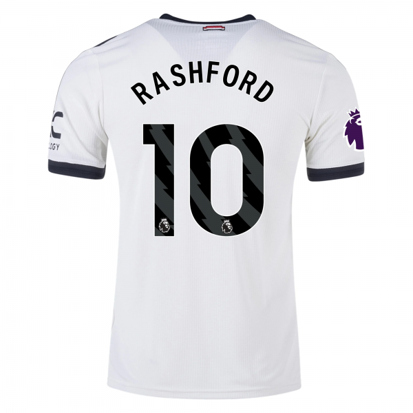 adidas Manchester United Marcus Rashford Third Jersey w/ EPL Patch 24/25 (Off White)