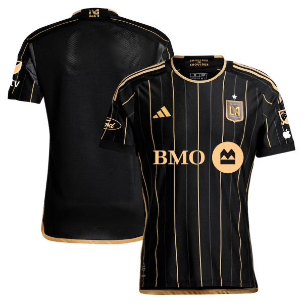 adidas LAFC Home Jersey w/ MLS + Apple TV + Ford Patches 24/25 (Black/Gold)