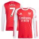 Bukayo Saka Arsenal adidas 2025/26 Home Replica Long Sleeve Player Jersey - Red