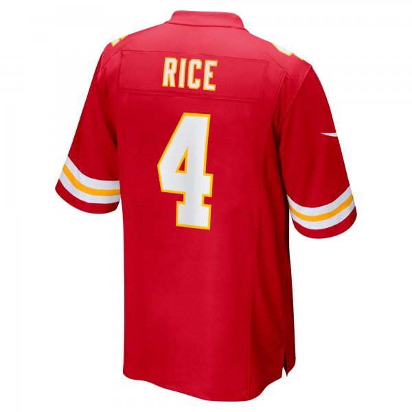 Men's Kansas City Chiefs Rashee Rice Nike Red Super Bowl LVIII Game Jersey