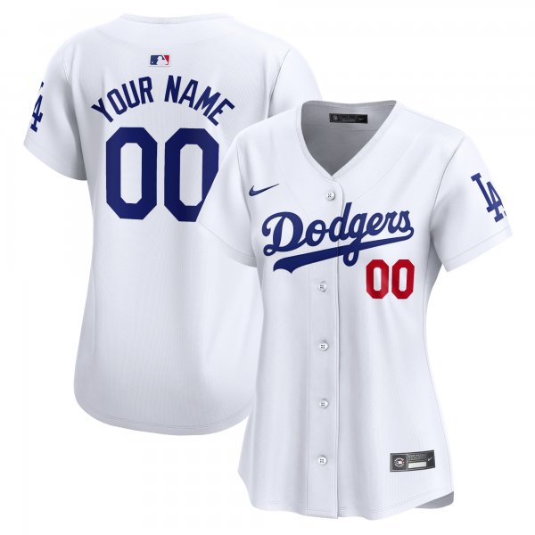 Women's Los Angeles Dodgers Nike White Home Limited Custom Jersey