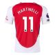 adidas Arsenal Gabriel Martinelli Home Jersey w/ EPL + No Room For Racism Patches 24/25 (Better Scarlet/White)