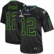 Seattle Seahawks Super Bowl XLVIII Men's 12th Fan Limited Lights Out Black Jersey