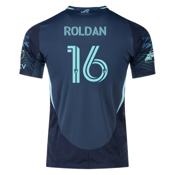 adidas A. Roldan Seattle Sounders Away Jersey 25/26 w/ MLS Patches & Sponsor (Aura Ink)