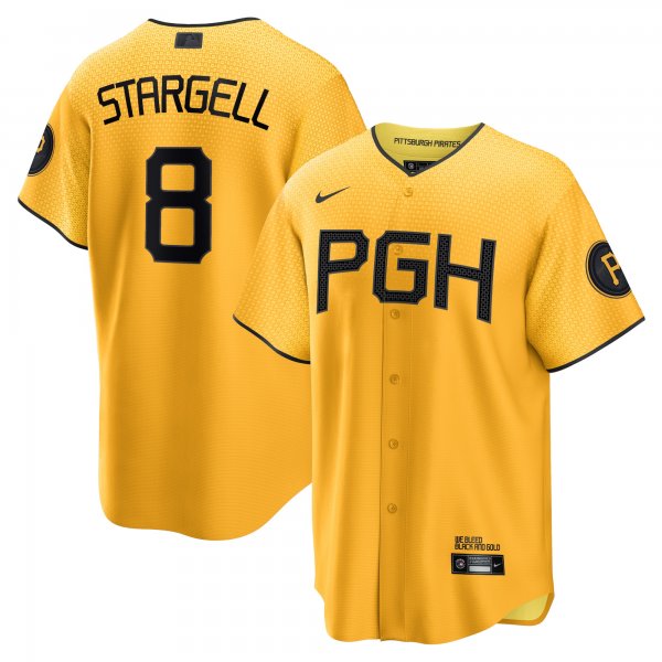 Men's Pittsburgh Pirates Willie Stargell Nike Gold City Connect Replica Player Jersey