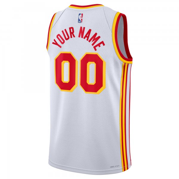 Unisex Atlanta Hawks Nike White Swingman Custom Jersey - Association Edition