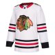 Men's Chicago Blackhawks adidas White Away Blank Jersey